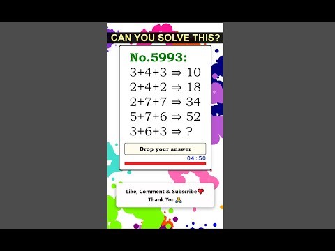 Math Quiz 🔴Can You Solve This ? #iqmath #mathchallenge