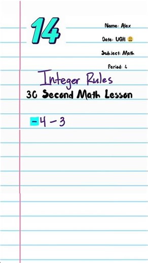 Integer Rules Made EASY in 30 Seconds! 🔥