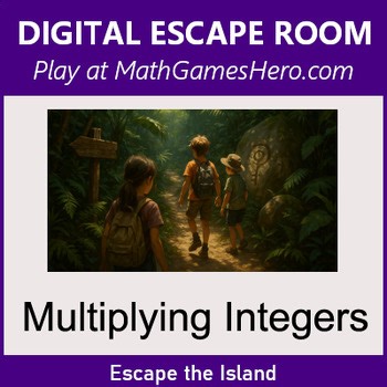 Multiplying Integers | Digital Math Escape Room Game