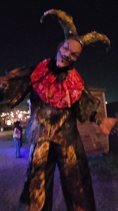 11K views · 255 reactions | Deranged Jester? #hannahauntedacres #haunt #hauntedhouse #stiltwalker #spookyszn | The Scare Factor | Facebook