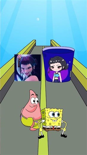 New Run Challenge: Who win win Squid Game? SpongeBob, Patrick Star or Mr Krabs? #shorts