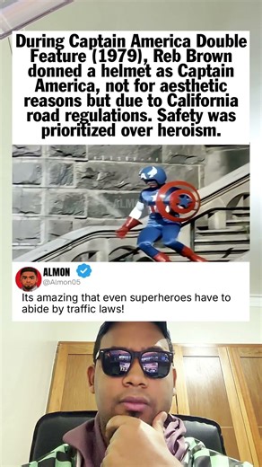 During Captain America Double Feature (1979), Reb Brown donned a helmet as Captain Am... #Shorts