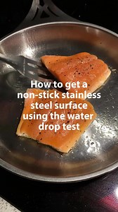 Using the water drop test to get a non-stick stainless steel surface! 💧🍳 ⁠ ⁠ This method is a great easy way to test if your pan's surface is hot enough to achieve a non-stick cooking surface, using the Leidenfrost effect. ⁠ ⁠ When you flick water onto your pan, the drops should ball up and 'dance' around the pan, rather than evaporate. At this point, you know your pan is ready to start cooking!⁠ ⁠ COOKING TIP: It's best practice to always wait until your pan is nice and hot, before adding you