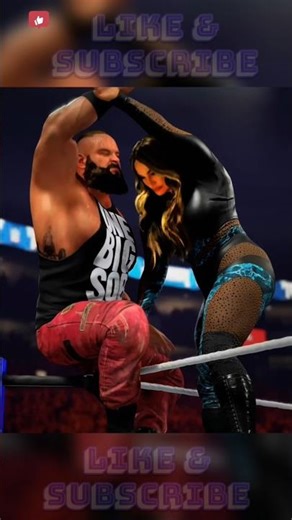 Nia Jax samoan drop attack on Braun Strowman #wwe #wwe2k25 #shorts