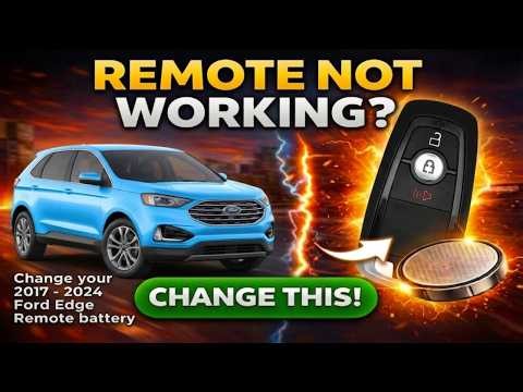 How to change a 2017-2024 Ford Edge Smart remote battery CR2045 (3 Button Remote Fob)