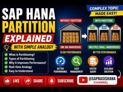 SAP HANA Partitioning Explained with a Simple Real-Time Analogy | Easy SAP BASIS Learning