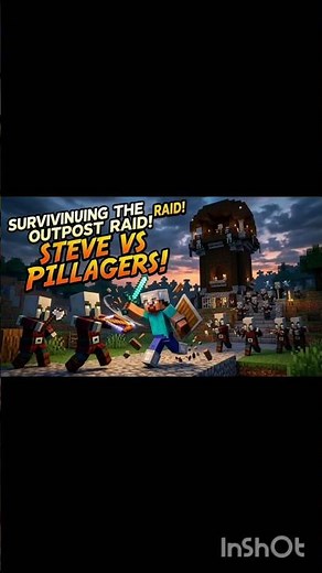 Can i survive pillager😱29/100days in minecraft#shorts#minecraftpe#herobrine#gaming #minecraft100day