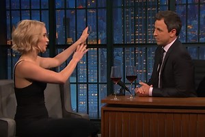 Jennifer Lawrence Admits She Had a Crush on Seth Meyers (Video)