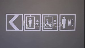 Accessible signage should clearly show locations of elevators and restrooms in facilities