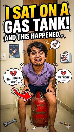 Sat on a Gas Tank… and THIS Happened! 😳💥 (Funny Experiment Gone Wrong)