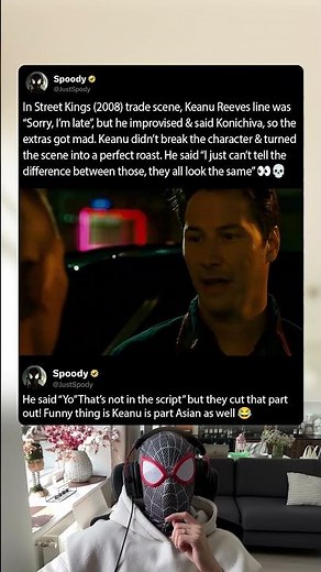 During the filming of Street Kings (2008), Keanu Reeves couldn't hold