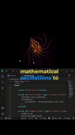How to create Interactive fire sprial animation by using HTML,CSS and JAVASCRIPT in VS Code.