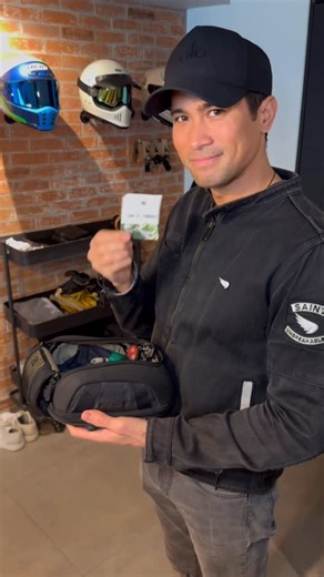Sam Milby on Instagram: "Ride ready. Gear packed. Beautederm Barley in my motorcycle essentials 🏍️🔥 @beautedermcorporation #BarleyPowder"