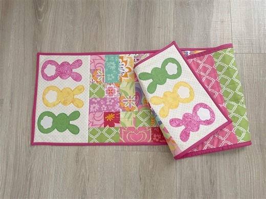 Quilted Table Runner, Easter Bunny Spring Home Decor - Etsy