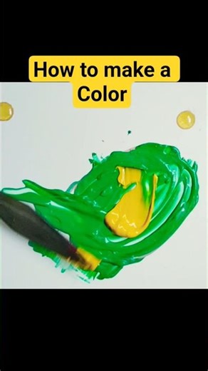 "How to make Green 🍏 Color " Easy paint mix tips/ #shorts #paint #paintideas #art #painting
