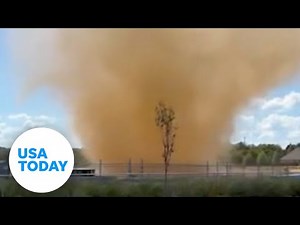 Dust devil swirling at an Arkansas construction site | USA TODAY