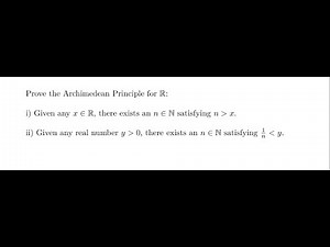 Proving the Archimedean Property for Real Numbers