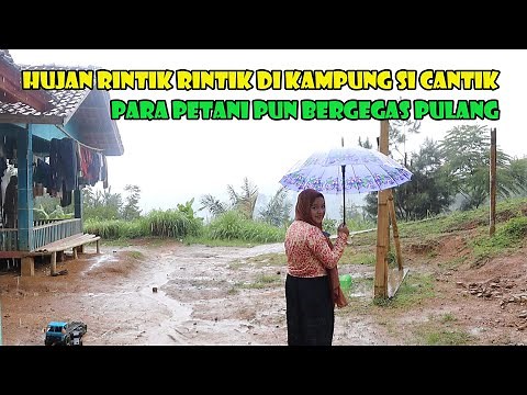 Hujan Datang Dan Para Petani pun Bergegas Pulang. Kampung Terpencil Bandung Barat.