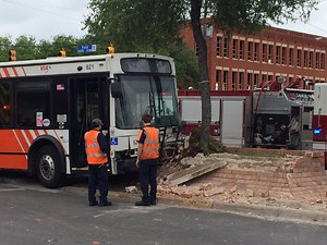 Police investigate downtown VIA bus crash