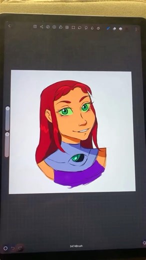 Sketch Vs Final #art #sketch #shorts #starfire #illustration