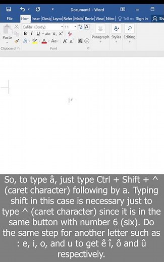 How to Type Circumflex Accent (^) Letter in Microsoft Word #short #tips #microsoftword #windows