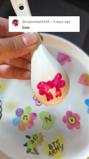 Let’s make a pink bow using floating sketch pen🎀 #bow #art #diy #sketch #youtubeshorts #shorts