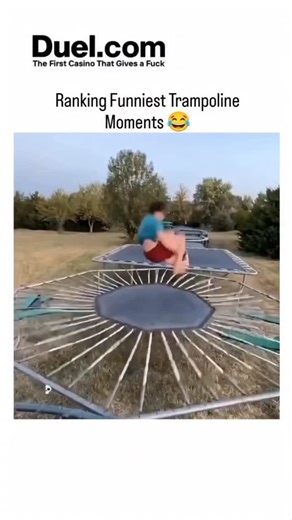 Z Raj on Instagram: "The post shares a 25-second video compilation ranking the funniest trampoline fails, featuring clips of high bounces, awkward landings, and collisions in outdoor and indoor settings, credited to YouTube channel PolarRanks, which has 257,000 subscribers focused on humorous viral rankings. Posted today by Indonesian creator @bangkribolagi , a self-described "walking meme" with a casual bio, it quickly amassed 369,000 views and 497 likes, drawing amused Indonesian replies highl