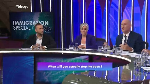 “Surely we have to have some kind of control over it” “Army barracks are not an acceptable place to store asylum seekers… that is totally dehumanising” Conservative Kieran Mullan and the Green Party’s Zack Polanski discuss housing asylum seekers #bbcqt | BBC Question Time