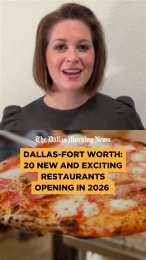 You won’t have to wait long for Dallas-Fort Worth’s most interesting restaurants opening in 2026. The beginning of 2026 will be an adventure for North Texans wanting a bite of something new. Especially if it’s Mediterranean food, a popular genre this year. Here’s our list of 20 exciting restaurants opening in D-FW in 2026 spans nine North Texas cities and five Dallas neighborhoods. 🔗 Read more at the link in bio. 📝: @sarahblaskovich 📹: Carmina Tiscareño / Audience Journalist | The Dallas Morn