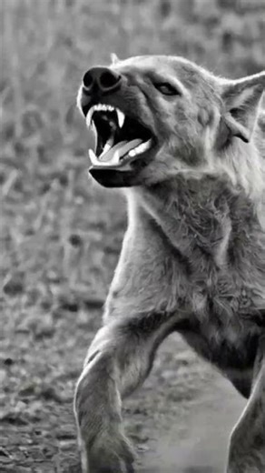 Spotted Hyena Stares Directly Into Camera – Rare Black & White Encounter You Won't Believe