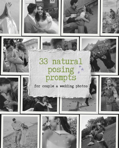 33 Natural Posing Prompts for Couple Wedding Photography PDF - Etsy