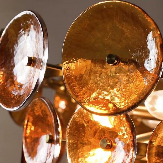 Solaris Disc Chandelier – Radiant Discs, Sculptural Murano Glow