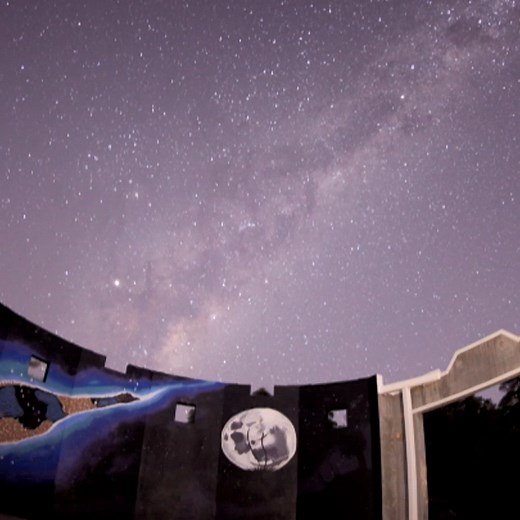 Can you spot the emu in the sky? 🔭 A disused telescope housing at Perth Observatory has been transformed into a public artwork that tells the Aboriginal story of "the emu in the sky" — what is known in Western culture as the Milky Way 🌌 📹 Dr John Goldsmith/Celestial Visions | ABC Perth