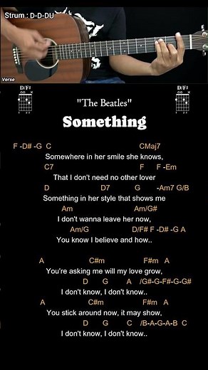 Something - The Beatles | EASY Guitar Tutorial Chords - Guitar Lessons #chordgitar #guitarlessons