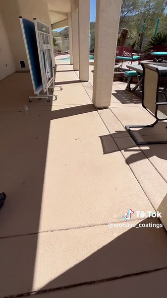 Repairing the cracks & re-coloring this back yard with new cool deck. 🧱🔨🎨#crackrepair #concrete #concreterepair #cooldeck #recolor #construction #diy #fyp #reels #mohave_coatings