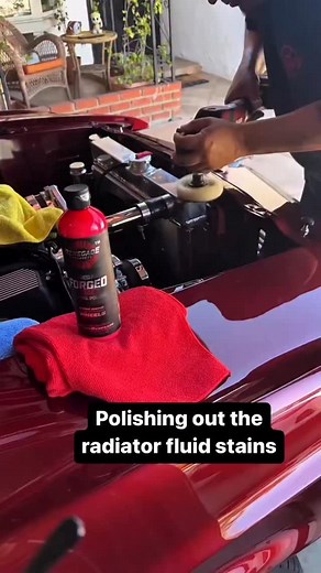 Renegade’s Forged Red Liquid Metal Polish is a metal polish made for forged or billet aluminum wheels. ￼ • It uses finer abrasives safe for softer aluminum to clean, shine, and help protect the surface. ￼ • It also helps inhibit oxidation and sun/UV damage. | Renegade Products USA