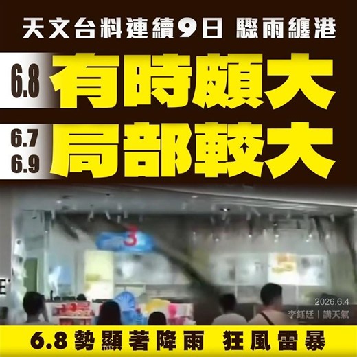 Observatory forecasts heavy showers on 6/8, gusty winds and thunderstorms! High probability of si...