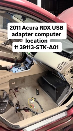 2011 Acura RDX USB adapter computer control module part number 39113-STK-A01 location on car