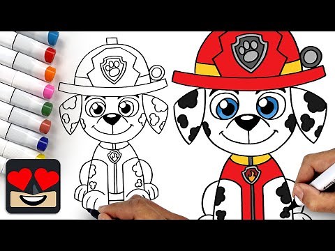 How To Draw Marshall | Paw Patrol