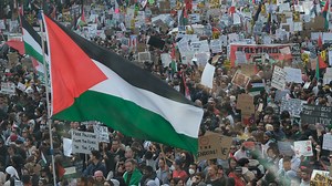 Thousands call for Gaza ceasefire during march, rally in Freedom Plaza