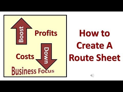 How to Create A Route Sheet