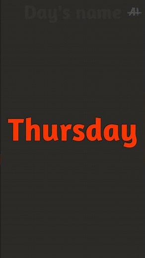 7 days of week | days names | weeks days names in English