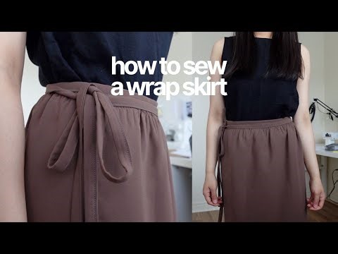 How to Sew a Gathered Wrap Skirt, Beginner Friendly