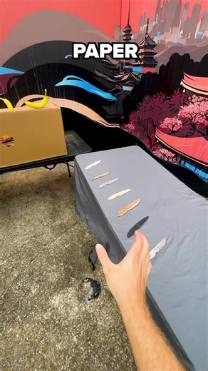 From paper to steel… every material tested on flaming bananas 🔥🍌 #MaterialsTest #brainrot #ContentHouseEnergy #BananaChallenge #DIYChaos #ScalingArc #UnhingedLogic #ComedyReels #VisualSkits #CursedScience | MiniKatana