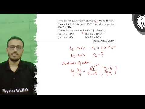 For a reaction, activation energy \\( E_{a}=0 \\) and the rate\n\\( \\ma...