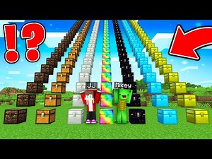 JJ and Mikey Found THE LONGEST CHEST STAIRS : LAVA vs WATER vs PORTAL in Minecraft Maizen!