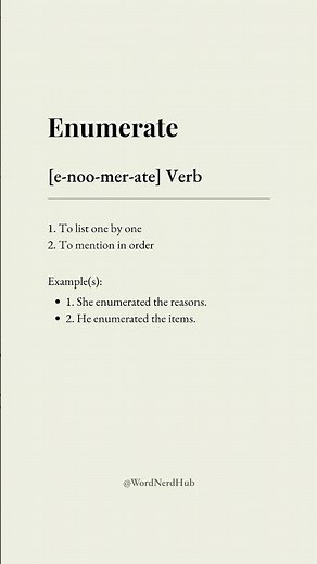 Enumerate Meaning • Daily English Word