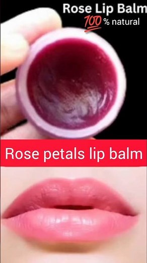 Make lipbalm with only 1 Ingredient |Rose lipbalm with coconut oil |Rosepetals lip balm| Lipbalm #yt