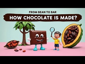 From Bean to Bar 🍫 | How Chocolate is Made | Fun Learning for Kids