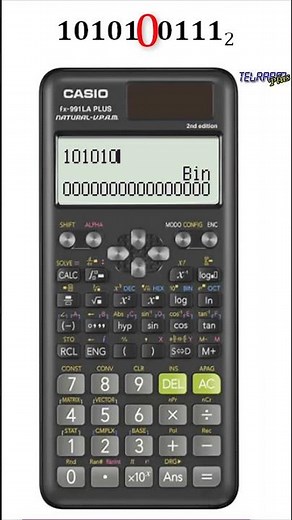 Pasar binario a decimal CASIO fx-991LA PLUS?✅